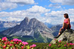 Majestätisch ragt der mächtige Peitler Kofel in den Eisacktaler Dolomiten empor