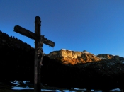 Herbstpanorama auf den Puezkofel im Langental - Gröden