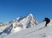 Skitour in der Rieserfernergruppe mit dem mächtigen Hochgall (3.436m) im Hintergrund