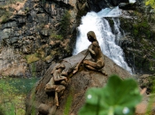 Die Reinbach Wasserfälle in der Nähe von Sand in Taufers bieten ein spektakuläres Naturschauspiel